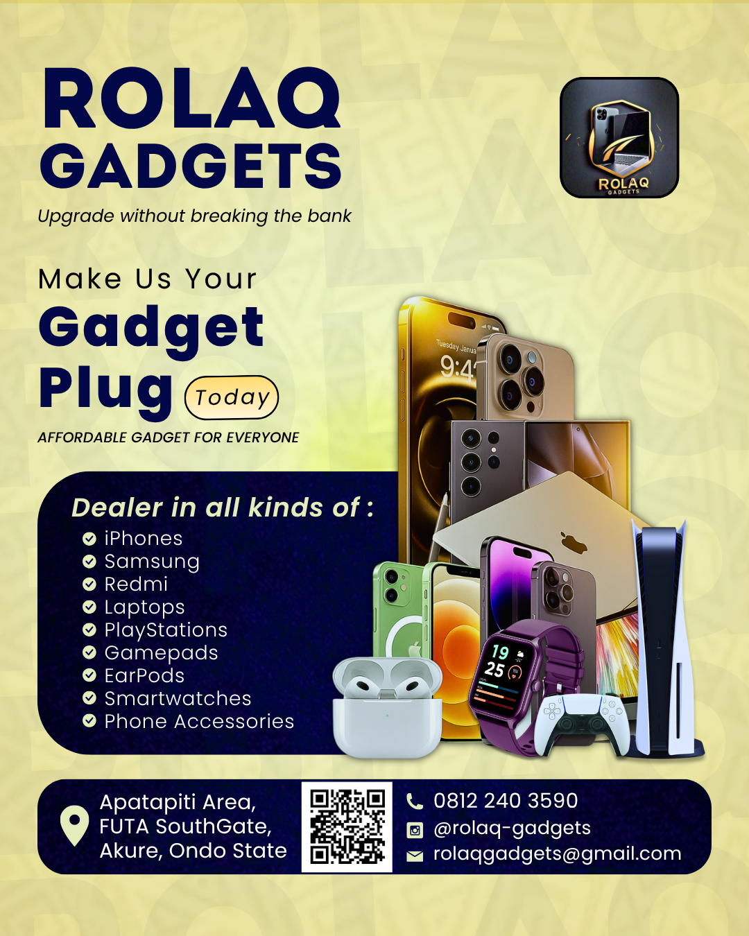 Bridging Brand & Audience: ROLAQ GADGETS Social Media Design beauty company computer development fashion gadget gadgets graphic design growth sales social social media