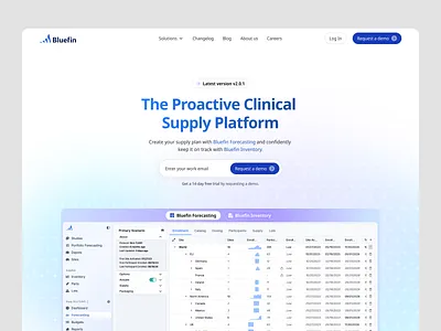 Landing Page Concept for Medical Supply Software b2b b2c business clean colorful illustration landing page medic medical modern saas software tech web design website