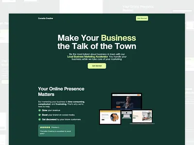 Cornelia Creative clean & bold webflow web design _Responsive UI branding customize design landing page minimal website smooth animation ui