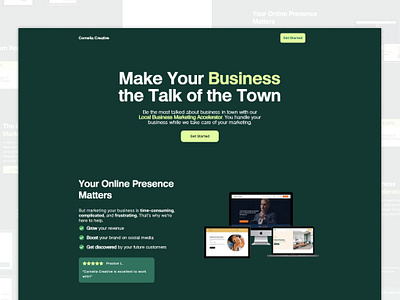 Cornelia Creative clean & bold webflow web design _Responsive UI branding customize design landing page minimal website smooth animation ui