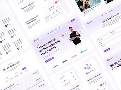 Recruit - Job Search Platform app appdesign design mobileapp ui uiux webdesign