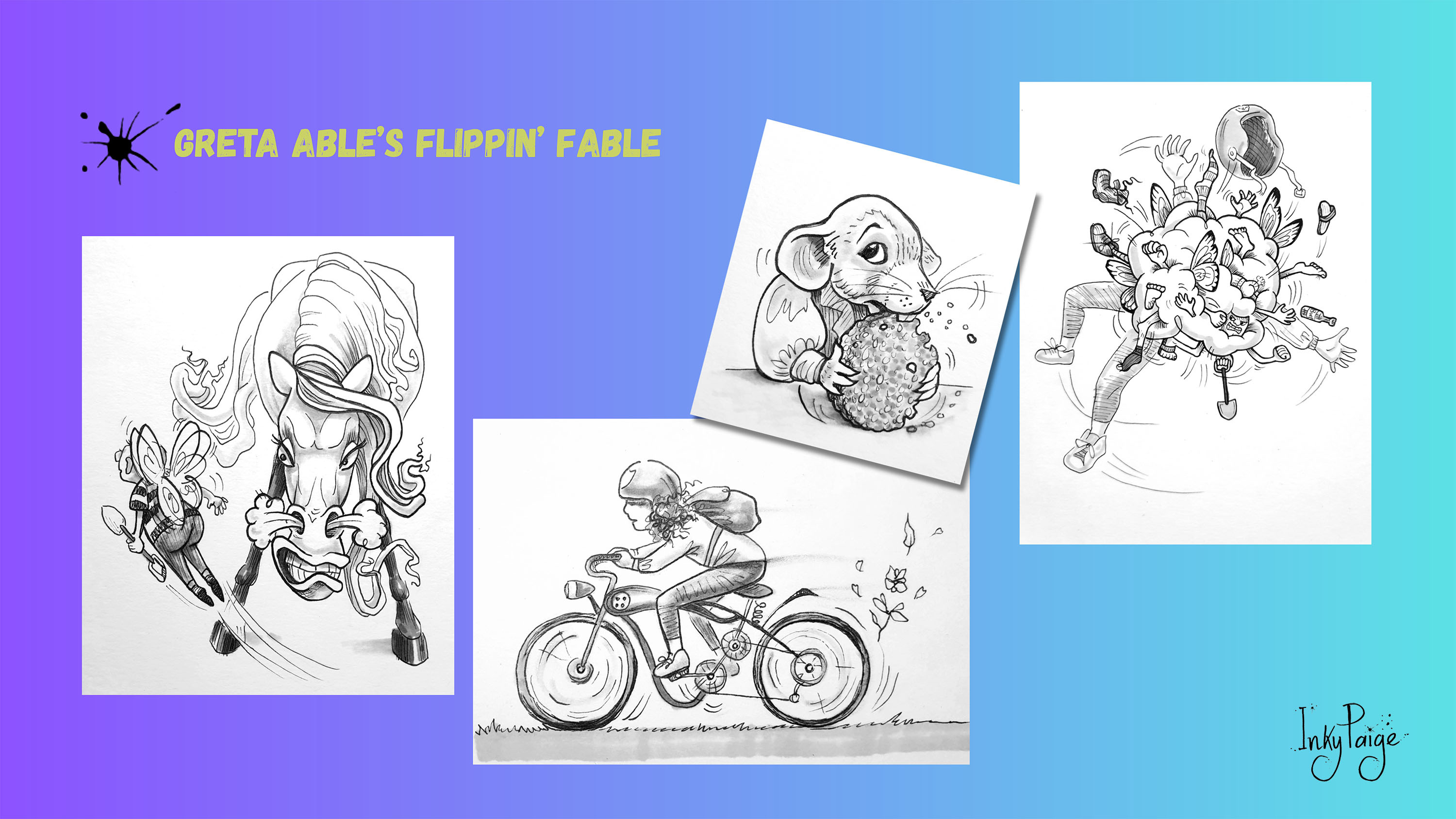 Example of Lively Linework Ink Illustration 
