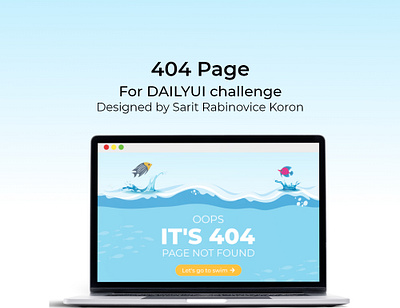 404 Page Design 404page application cartoon creative cute dailyui design fish funny gaming graphic design illustration marketing marketingdesign smart summer ui uiux vector