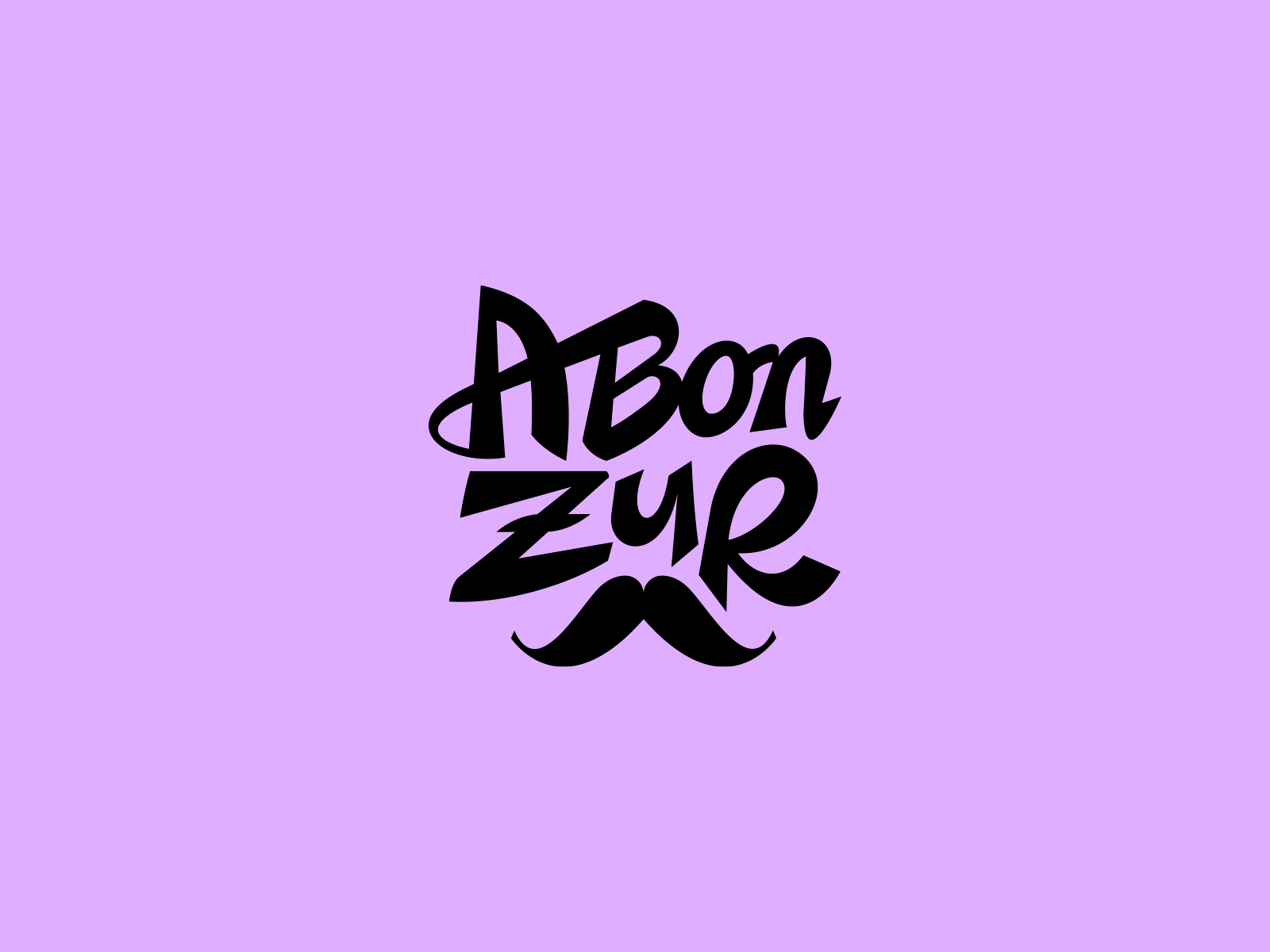 A Bonżur ! French Restaurant belcdesign branding customtype designlogo french logo logotype patrykbelc restaurant typo typography