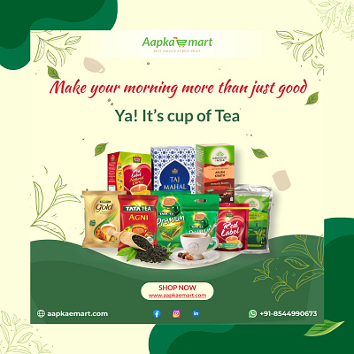 Tea Social Media Post animation branding graphic design logo motion graphics ui vector