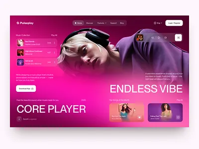 UI-UX for Music design interface product service startup ui ux web website