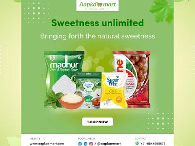 Sugar Free Social Media Post animation branding design graphic design illustration logo motion graphics typography ui vector