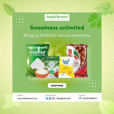 Sugar Free Social Media Post animation branding design graphic design illustration logo motion graphics typography ui vector