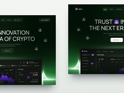 UI-UX for Crypto design interface product service startup ui ux web website