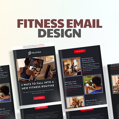FITNESS EMAIL TEMPLATE DESIGN branding design ecommercedesign email design email marketing email template emailautomation emailmarketing illustration klaviyo email shopify shopify marketing ui