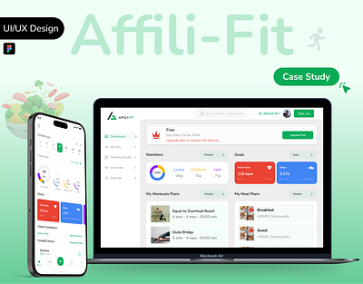 Affili-Fit - Health and Fitness App app branding design fitness app health app logo mobile app ui uiux design wellness app zeepalm