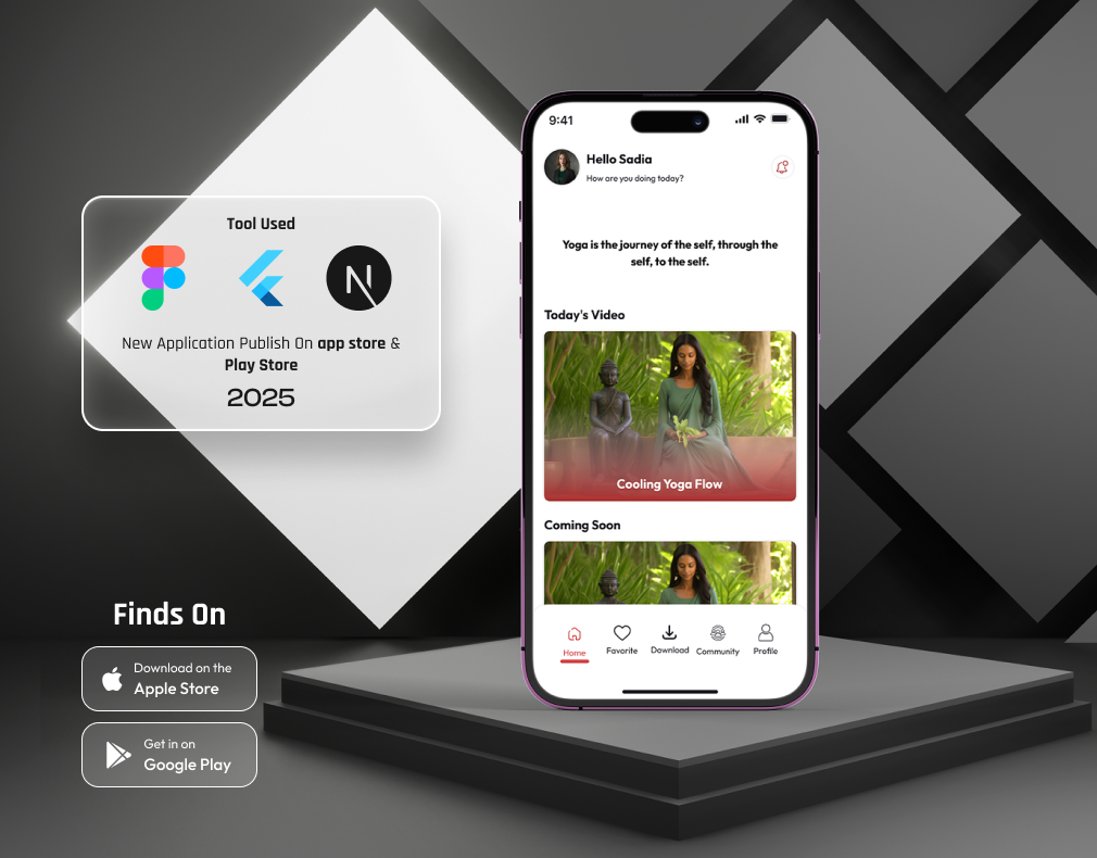Yoga With Jen Application & Website app design application attractive ui design best website case study case study design ui uiux website yoga yoga application yoga website