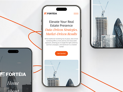 Forteia: Responsive Website clean drumncode marketing mobile real estate responsive strategy web design web development