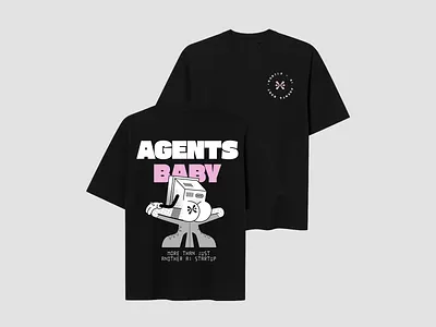 T-Shirt Design for AI Startup agents ai ai startup branding clean creative design funny graphic design illustration logo marketing modern saas t shirt design tech