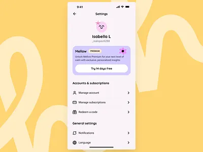 Daily UI Challenge #007 — Settings app branding dailyui design graphic design ui