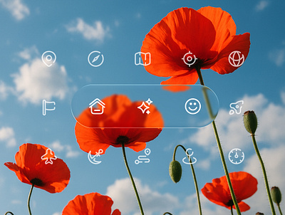 Iconstica Icon Pack featuring Figma’s new glass effect icon design icon library icon pack icon set
