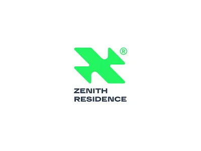 Zenith Residence Logo Design abstract logo branding clean logo concept creative design idea letter shape lettermark logo logo logotype minimal minimalist logo modern mortgage real estate realtor business residence area unique shape x shape logo