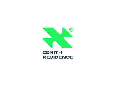 Zenith Residence Logo Design abstract logo branding clean logo concept creative design idea letter shape lettermark logo logo logotype minimal minimalist logo modern mortgage real estate realtor business residence area unique shape x shape logo