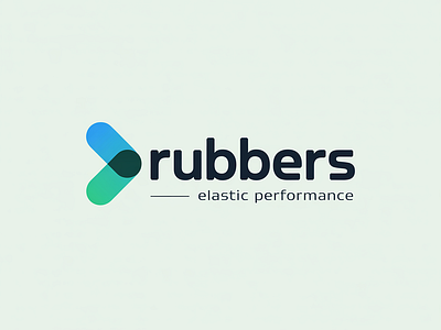 Rubber Wordmark logo,Arrow Symbol and Tagline for Brand identity branding design graphic design illustration logo logo design typography ui ux vector