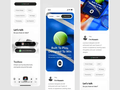 Portfolio Website clean mobile portfolio portfolio website services simple ui web design