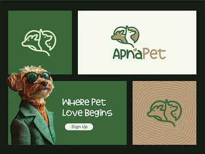 Apna Pet Logo Design ahsan alvi animal logo branding cat heart logo cat vector logo cow logo dog in heart dog logo design graphic design logo love animal design online pet pet care logo pet in heart logo pet logo pet lover