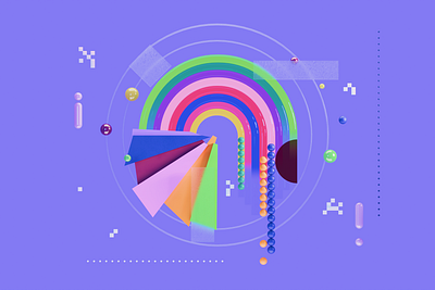 Old Illustration 3D Remix 3d abstract brightness data design flat frosted glass ice illustration illustrator remix render