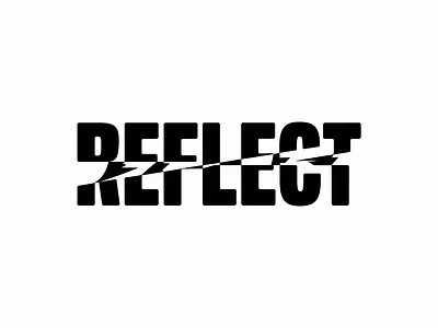Wordmark Logo Design for ‘REFLECT’ – Bold Sans-Serif Typography branding design graphic design illustration logo logo design typography ui ux vector