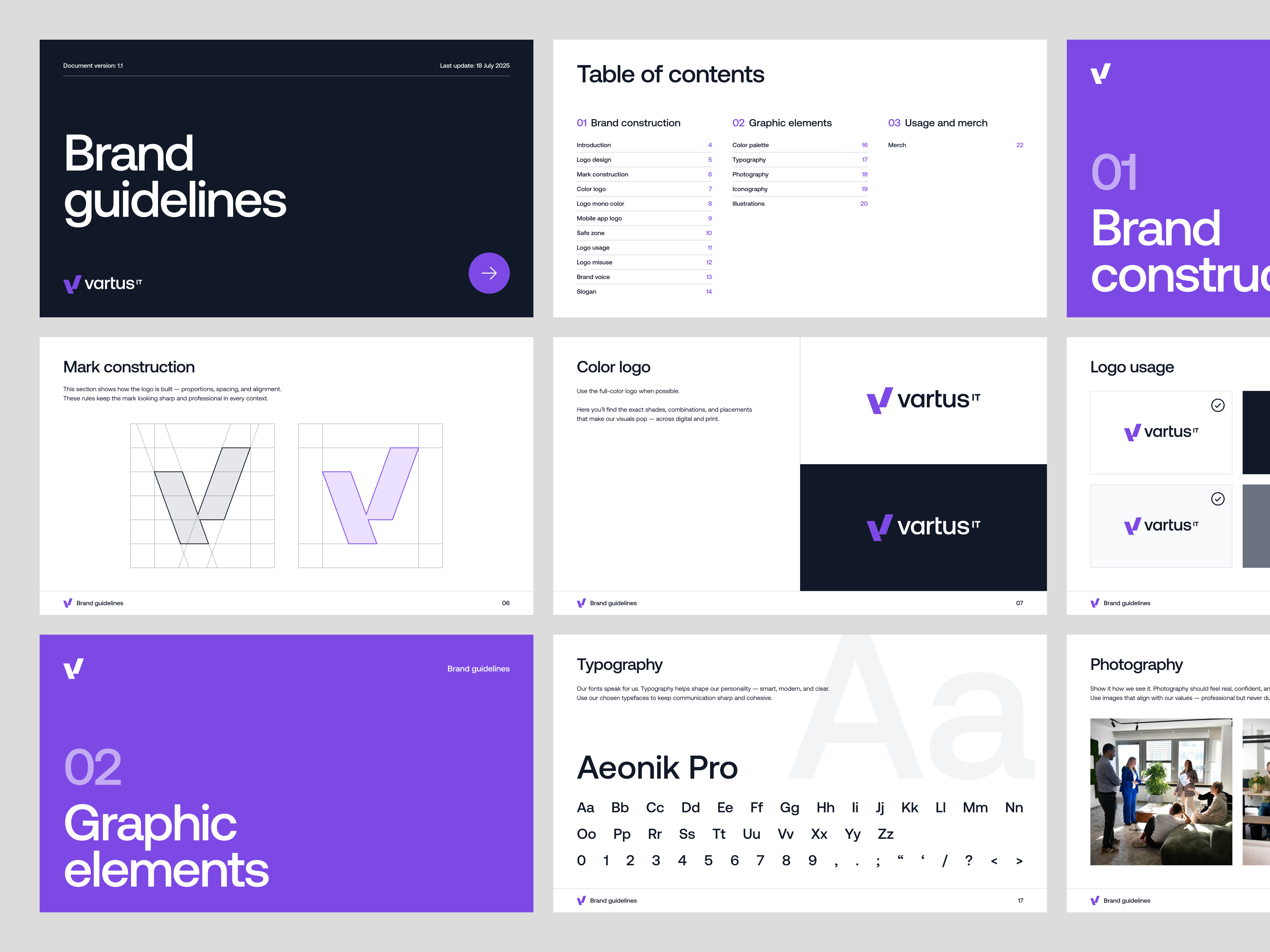 Vartus IT Brandbook branding design logo