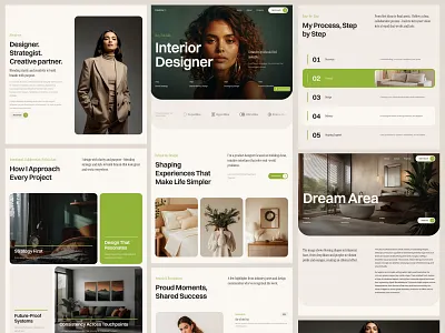 Portfolio website template for Framer in nature theme designer framer framer website freelance graphic design landing natural nature personal portfolio template ui webdesign website