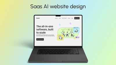 Saas.AI AI-Powered SaaS Platform Website Design ai saas conversion focused design designing landing page modern ui saas saas landing page saas website ui ui design uiux user experience user interface ux design web design web ui website design