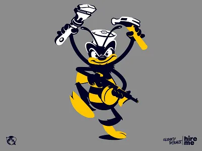 Bee Mascot bee character design design graphics illustration mascot mascot design t shirt design tee design vector vector design