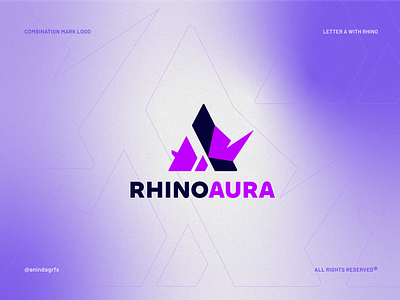 Letter A Logo With a Combination of Rhino a letter logo animallogo brand strategy brandidentity branding designprocess identity design letter a letter logo logo design logo reveal logoconcept minimallogo modern logo rhinologo