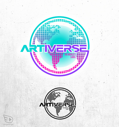 Logo concepts chipdavid dogwings earth globe logo vector