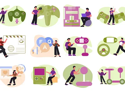 Joystick Illustration Lottie Animation digital gaming