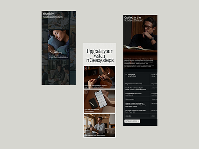 Product Page | Mobile design adaptive design branding design minimal mobile design modern website product ui uiux watch web development webdesign website