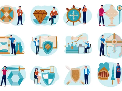 Historic and Signs Illustration Lottie Animation