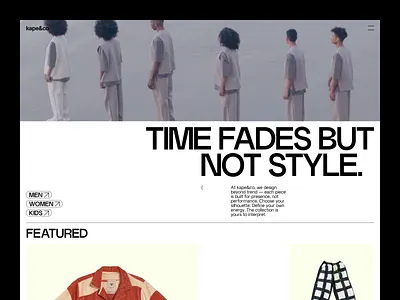 kape&co — UI/UX design for fashion ecommerce website branding clothing commerce e commerce ecommerce fashion fashion brand landing page luxury style trendy ui uiux design ux waxyweb web web template web theme website website design