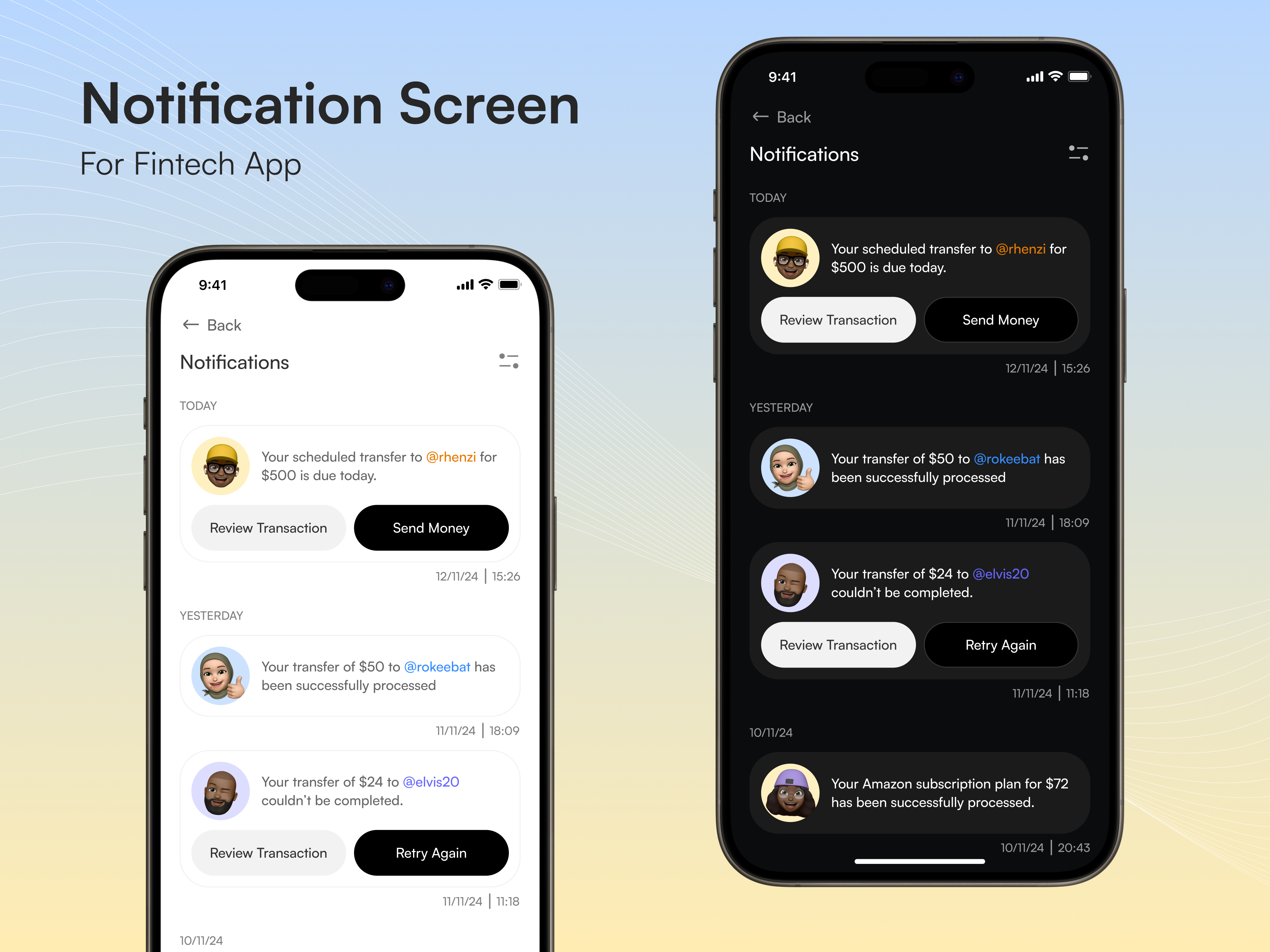 Notification Screens mobile app design notification screen ui ui design uiux