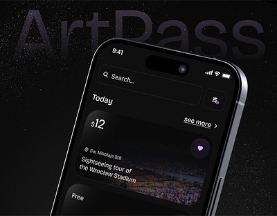 Mobile app – Culture & Events app darkui event mobile ui ux