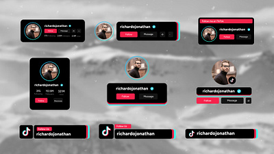 TikTok Follow Atftereffct Template aftereffect clean follow minimal profile tiktok