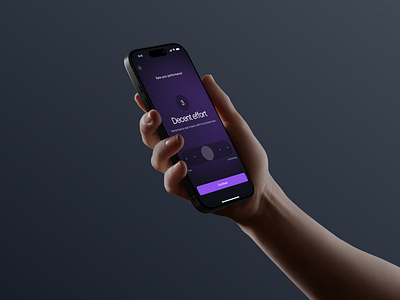 Performance evaluation screen clean dark ios minimal mobile app performance slider sports