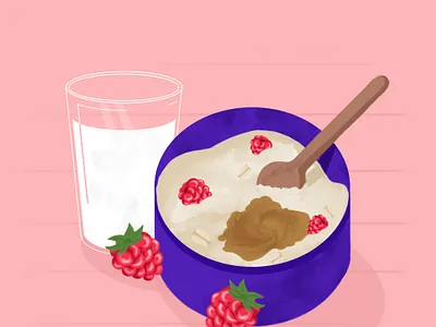 Healthy Breakfast Bowl | Illustration art direction breakfast illustration digital art digital concent flat illustration healthy breakfast illustration illustrationlove vector visualization