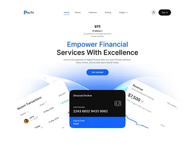 Simplifying Finance. Empowering Growth appdesign branding cleanui dashboard design figma finance fintech ideapeel landing page landingpage productdesign saas ui uiux uxdesign webdesign webflow