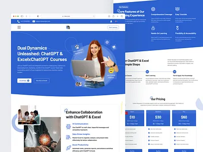 LMS Website Landing Page course landing page design lms online course online school ui design uiux website concept website design