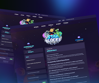 Minecraft Forum page design ark branding coding design development figma fivem fivem template forum illustration minecraft tebex ui
