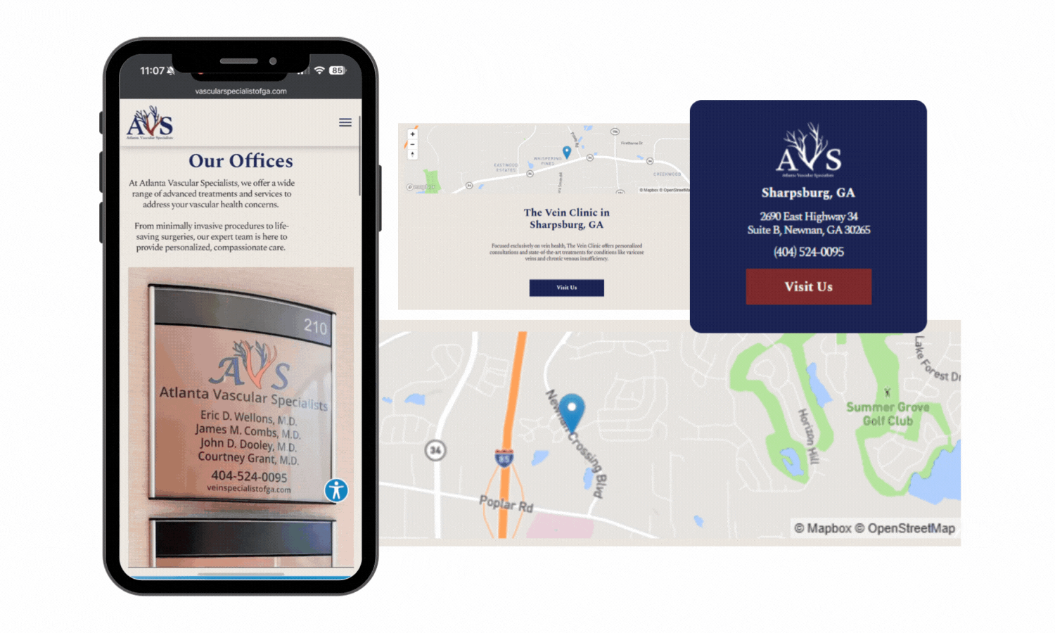 Location Page Design | Humanizing Health Care with UX Design about us brand development branding digital engagement graphic design html location map squarespace user experience ux ux design web design