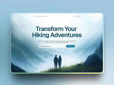 Elevate Your Hiking Experience – Landing Page Design app design ui ux web