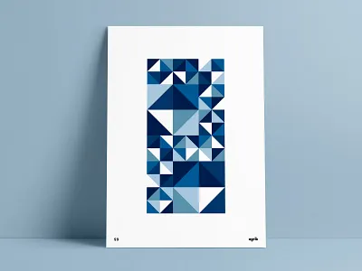 Blue Geometric Squares Poster abstract agrib blocks blue branding custom print diamonds geometric geometric pattern geometry graphic design negative space pattern pattern creation pattern design poster print design print designer squares wall art