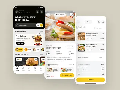 Food Ordering Mobile App Design android food app app design clean modern app ui delivery tracking app e commerce food app design food ordering mobile app food startup app food tech app grocery delivery app grocery food app ios ios food app minimal food app mobile app multi vendor delivery app online ordering app restaurant app ui uidesign