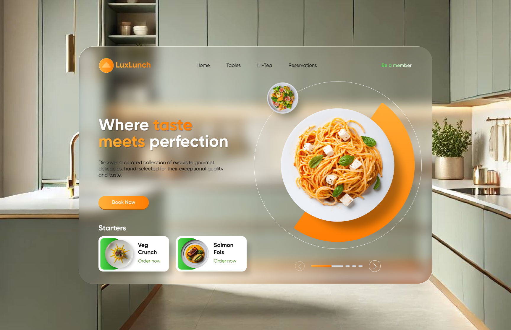 Food web design for Apple vision pro apple design apple liquid glass apple vision pro figma glass effect glassmorphic glassmorphic web design glossy web design ios26 liquid glass macos26 misterhammad visionos26